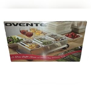 OVENTE Electric Buffet Server and Food Warmer, Three 1.5 Quart Chafing Dish Set